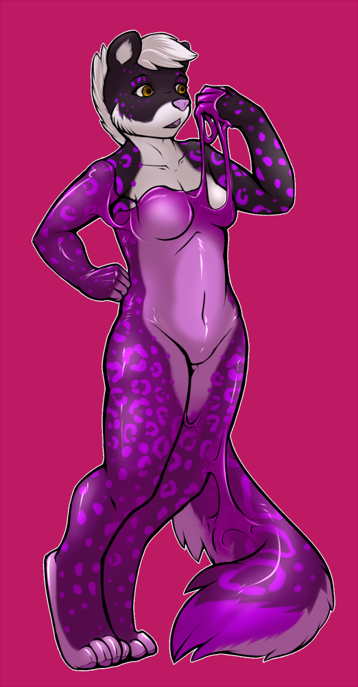 anthro bioluminescence biped female glowing hypnosis latex mind_control nude purple_goo sculpture solo standing statue transformation ivory-raven ikani animate_inanimate felid mammal pantherine snow_leopard 2014