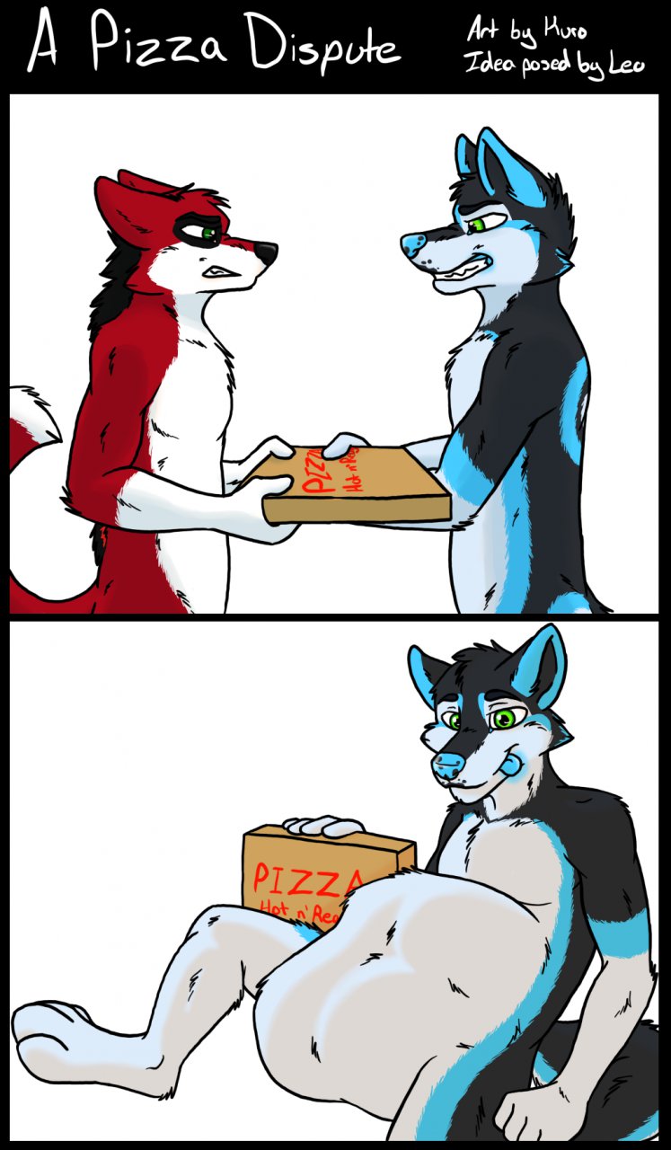 abdominal_bulge angry anthro belly big_belly container duo glowing glowing_tongue growling happy male male/male male_pred male_prey overweight overweight_male pizza_box sitting squirming text tongue vore kurowolfboy leo_(thetwfz) canid canine canis domestic_dog husky mammal nordic_sled_dog spitz wolf 2012 comic english_text hi_res