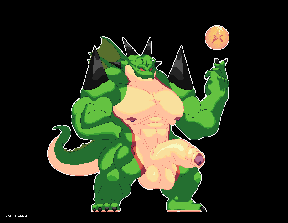 anthro attack balls barazoku clothing dragon_ball_(object) erection feet genitals horn humanoid_genitalia idle_animation legwear male masturbation moobs muscular muscular_anthro muscular_male nipples penis piercing pose ring_piercing running sitting spikes spikes_(anatomy) taunting thigh_highs walking morinetsu dragon_ball dragon_ball_z mythology porunga dragon mythological_creature mythological_scalie scalie animated digital_media_(artwork) loop pixel_(artwork) short_playtime
