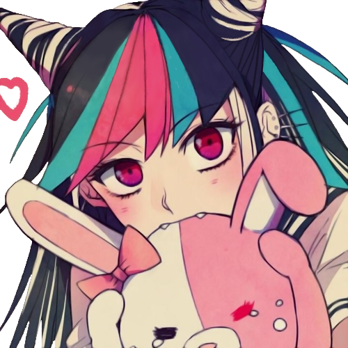 ambiguous_gender animal_plushie anthro bite bodily_fluids bow_(feature) bow_accessory ear_bow ear_piercing heart_symbol highlights_(coloring) horn piercing plushie rabbit_plushie ribbons simple_background tears transparent_background unknown_artist danganronpa danganronpa_2 spike_chunsoft ibuki_mioda monomi usami usami/monomi human lagomorph leporid mammal rabbit 1:1 alpha_channel low_res source_request