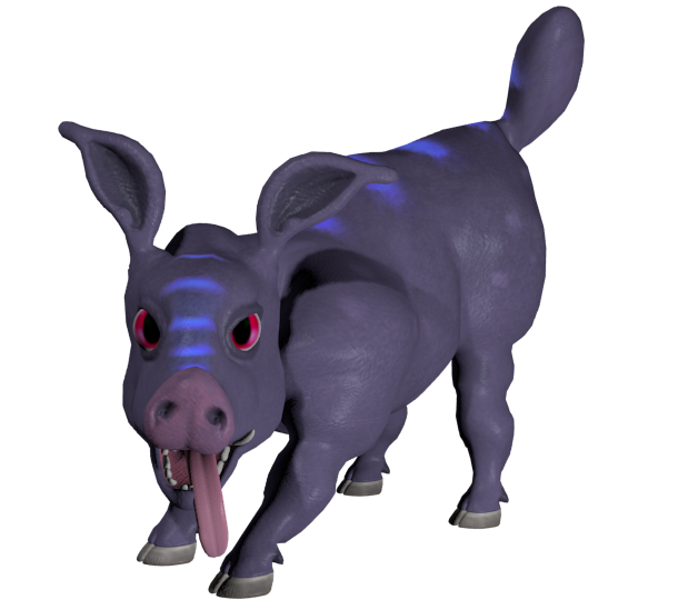 ambiguous_gender cloven_hooves feral hooves looking_at_viewer open_mouth purple_body purple_skin solo tongue tusks kelpaz mammal suina zogipi 3d_(artwork) alpha_channel digital_media_(artwork)