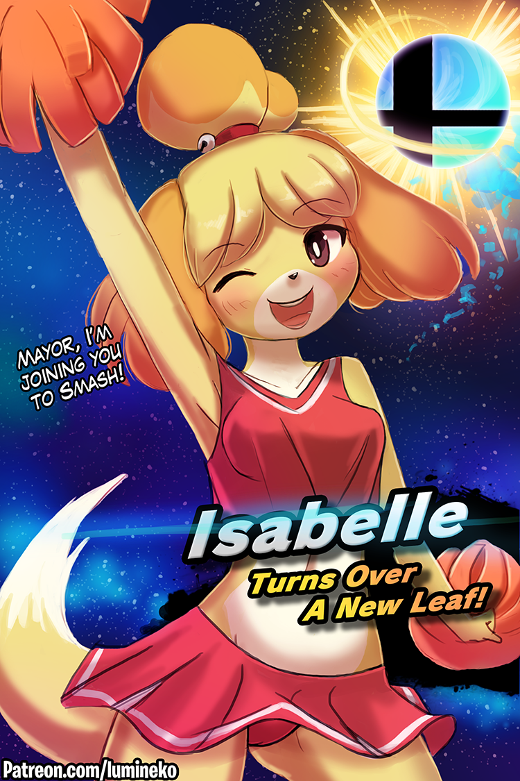 anthro bell blonde_hair bottomwear camel_toe cheerleader clothed clothing dialogue female hair midriff miniskirt night one_eye_closed open_mouth open_smile outside panties pom_poms raised_arm skirt smash_ball smile solo text underwear upskirt wink lumineko animal_crossing nintendo super_smash_bros. isabelle_(animal_crossing) canid canine canis domestic_dog mammal shih_tzu toy_dog 2018 2:3 character_name digital_media_(artwork) english_text url