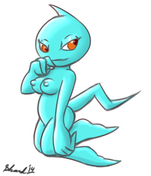 breasts butt female looking_at_viewer nipples non-mammal_nipples not_furry nude orange_eyes simple_background smile smirk solo white_background shardshatter sega sonic_the_hedgehog_(series) alien cyan_wisp humanoid wisp_(sonic)