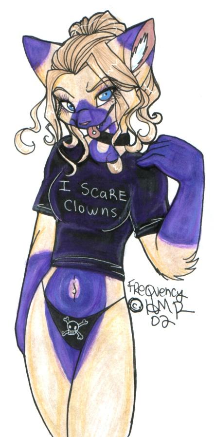 anthro blue_eyes clothing collar female jolly_roger midriff navel panties piercing shirt skull_and_crossbones solo tongue tongue_piercing topwear underwear zeriara domestic_cat felid feline felis mammal siamese 2002