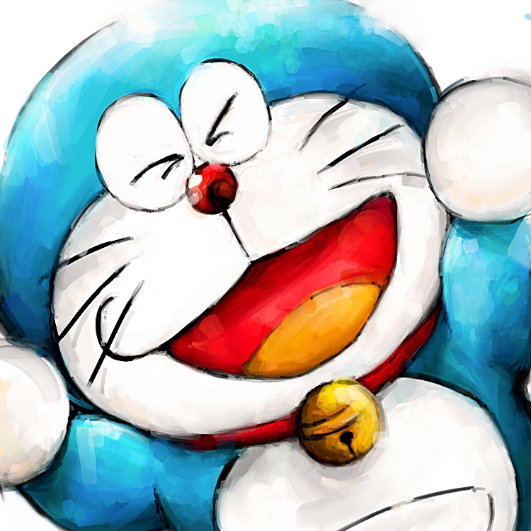 anthro bell blue_body blue_fur collar eyes_closed front_view fur machine male open_mouth pouch_(anatomy) raised_arms red_collar red_nose simple_background solo standing tongue whiskers white_background white_body white_fur mt_tg doraemon doraemon_(character) domestic_cat felid feline felis mammal robot 1:1 2018 shaded