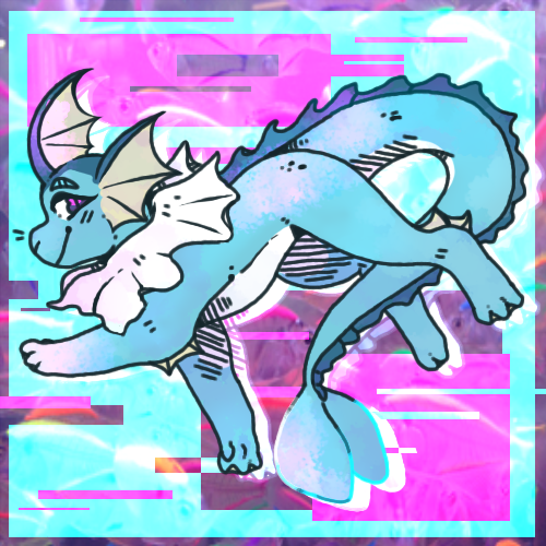 abstract_background ambiguous_gender blue_background blue_body feet feral glitch looking_at_viewer membrane_(anatomy) paws purple_background purple_eyes simple_background smile solo tail toes vaporwave webbed_feet tsukishiima nintendo pokemon eeveelution generation_1_pokemon pokemon_(species) vaporeon 1:1 2016 digital_drawing_(artwork) digital_media_(artwork) full-length_portrait hatching_(art) low_res portrait shaded