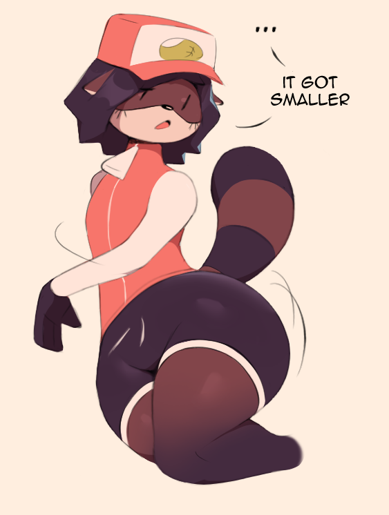 anthro black_hair clothing femboy hair hat headgear headwear male markings solo striped_markings striped_tail stripes tail tail_markings thick_thighs topwear kkoart kk_(kkoart) canid canine mammal raccoon_dog tanuki