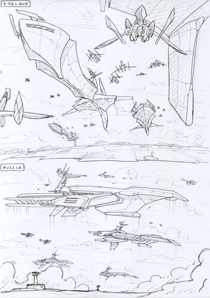 aircraft airplane airship building cloud distance england field flying_machine machine mountain russia sky skyscape spacecraft text tower vehicle zero_pictured kitfox-crimson stolen_generation black_and_white comic english_text monochrome sketch