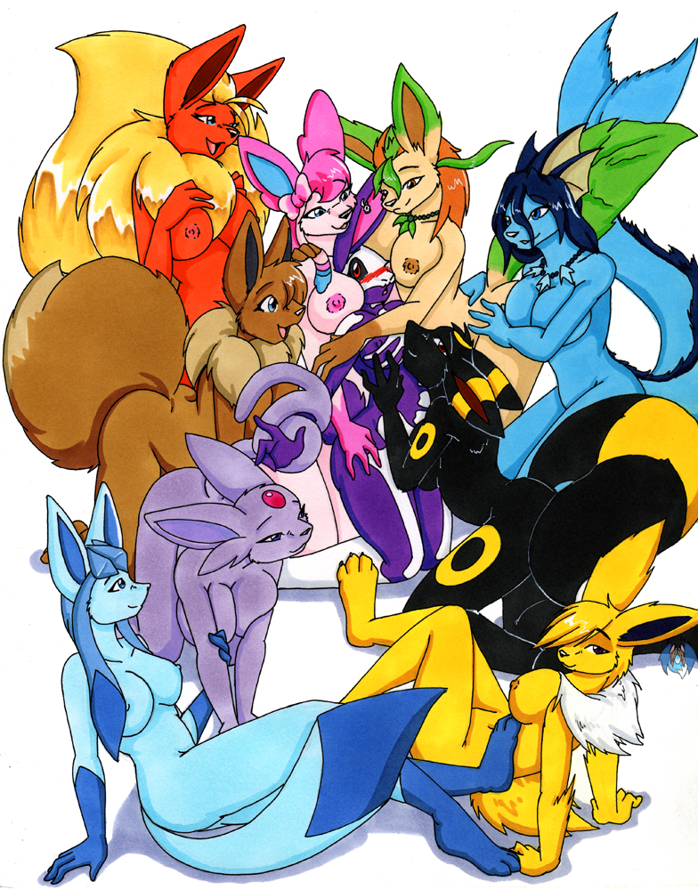 anthro big_breasts big_butt breast_squish breasts butt feet female female/female group hair leaf leaf_tail looking_at_viewer looking_back nipples nude paws squish tail toes tierafoxglove nintendo pokemon eevee eeveelution espeon flareon generation_1_pokemon generation_2_pokemon generation_4_pokemon generation_6_pokemon glaceon jolteon lagomorph leafeon leporid mammal pokemon_(species) rabbit sylveon umbreon vaporeon