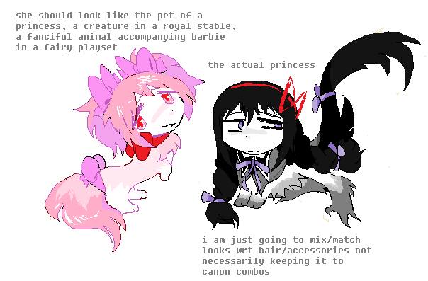 duo female feral human_faced_feral humanoid_face text 2n2n puella_magi puella_magi_madoka_magica homura_akemi madoka_kaname animal_humanoid humanoid mammal mammal_humanoid unknown_species 2021 digital_media_(artwork) english_text microsoft_paint_(artwork)