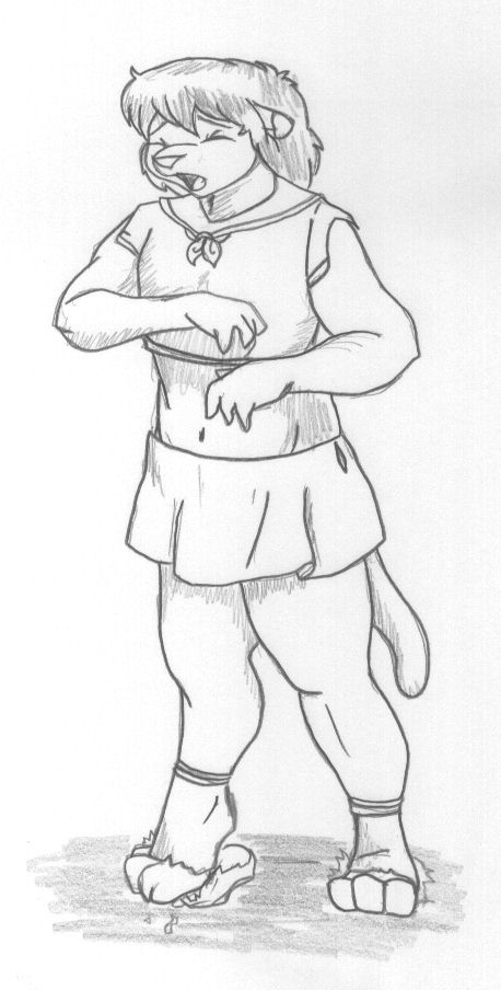 age_progression anthro bottomwear clothed clothing eyes_closed female footwear hair midriff navel open_mouth shoes skirt socks solo topwear torn_bottomwear torn_clothing torn_footwear torn_shoes torn_skirt torn_socks torn_topwear transformation danellz kathy_(danellz) felid lion mammal pantherine 2007 monochrome sketch traditional_media_(artwork)