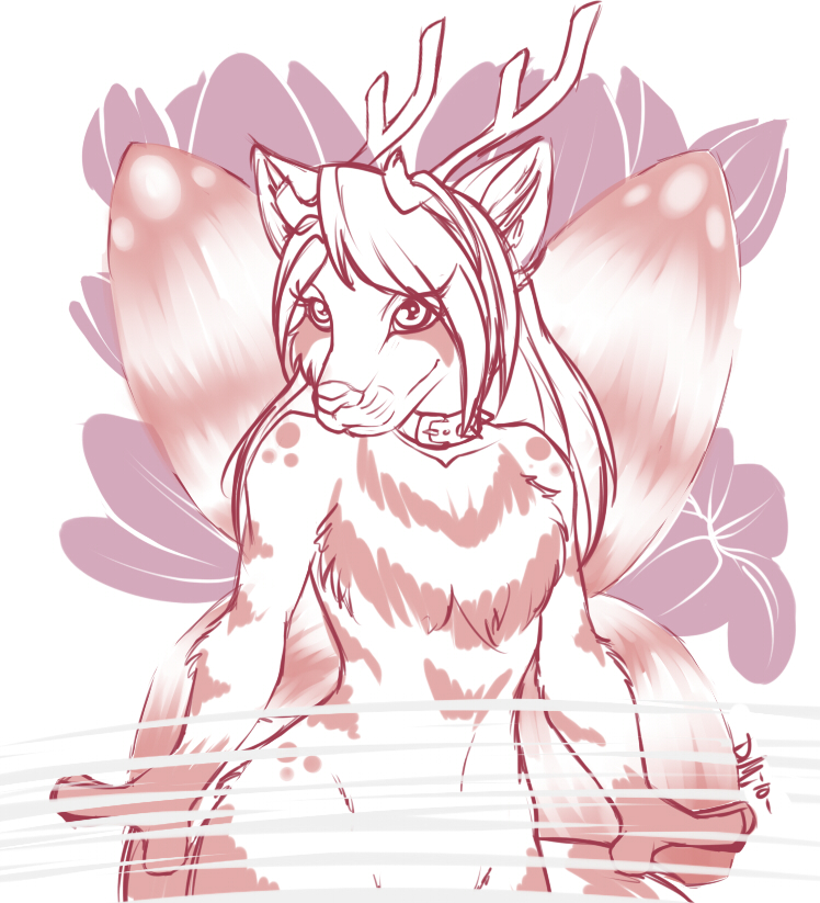 ambiguous_gender anthro antlers chest_tuft collar fur horn insect_wings solo tuft wings nervousaciddrinker chrismukkah sinopa canid canine fairy fox hybrid mammal 2010