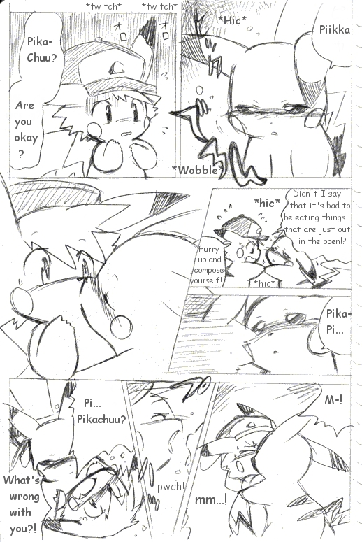 blush clothing dialogue drunk duo feral hat headgear headwear kemono kissing male male/male pokemon_speak substance_intoxication tail text third-party_edit tokino nintendo pokemon ashchu generation_1_pokemon mammal pikachu pokemon_(species) rodent comic english_text hard_translated japanese_text monochrome translated