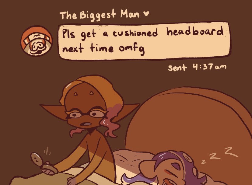 after_sex breasts cellphone dialogue_box duo early_morning electronics embarrassed featureless_breasts female female/female male noise_complaint open_mouth phone sleeping sound_effects text texting uhoh under_covers vowelless vowelless_sound_effect zzz boffix nintendo splatoon big_man_(splatoon) frye_(splatoon) shiver_(splatoon) cephalopod fish humanoid inkling manta_ray marine mollusk octarian octoling ray_(fish) 2023 digital_drawing_(artwork) digital_media_(artwork) english_text