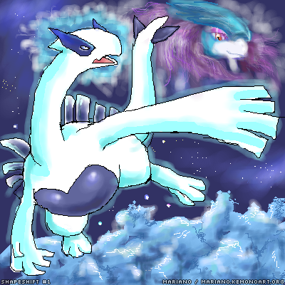 blue_eyes cloud duo female feral flying hair long_hair long_neck male male/female red_eyes tail mariano nintendo pokemon generation_2_pokemon legendary_pokemon lugia pokemon_(species) suicune 1:1 digital_media_(artwork) low_res oekaki