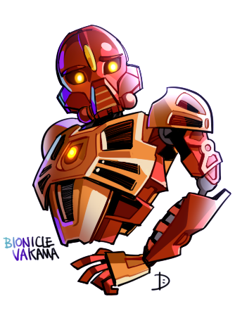 5_fingers armor eyebrows fingers frown machine male multicolored_body not_furry orange_body orange_eyes raised_eyebrow red_body simple_background solo text two_tone_body white_background dandani_al bionicle lego vakama humanoid robot toa 2015 digital_drawing_(artwork) digital_media_(artwork) english_text half-length_portrait low_res portrait