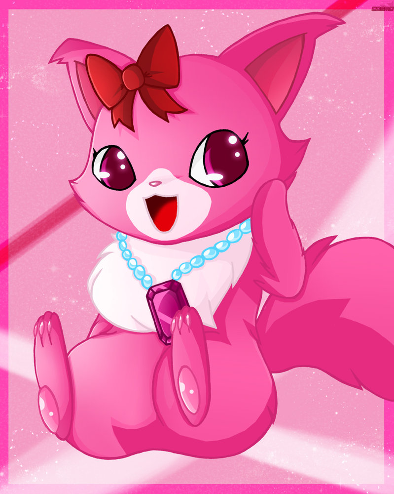 accessory anthro biped bow_(feature) bow_accessory bow_ribbon female fluffy fluffy_tail fur hair_accessory hair_bow hair_ribbon looking_away nude open_mouth pink_body pink_eyes pink_fur pose ribbons semi-anthro sitting solo tail mrsorange jewelpet sanrio sega sega_fave garnet_(jewelpet) domestic_cat felid feline felis mammal persian_cat