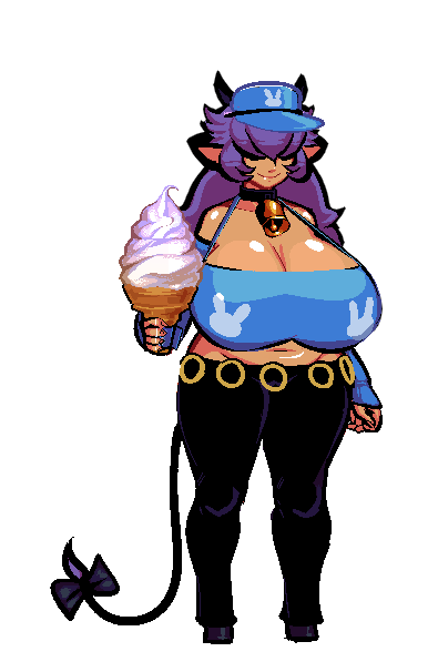 accessory arm_warmers armwear bell belt big_breasts bottomwear bow_(feature) bow_accessory bow_ribbon breasts cleavage clothed clothing collar cowbell curvy_figure dark_body dark_skin dessert female food furgonomics hair hat headgear headwear hooves horn huge_breasts ice_cream ice_cream_cone pants purple_hair ribbons ring simple_background slightly_chubby solo tail tail_accessory tail_bow tail_ribbon transparent_background voluptuous wide_hips s-purple breeding_season animal_humanoid bovid bovid_humanoid bovine bovine_humanoid cattle_humanoid horned_humanoid human humanoid mammal mammal_humanoid tailed_humanoid alpha_channel