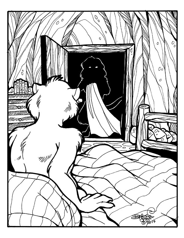 after_sex anthro bed bedding blanket book covering covering_self door doorway dresser duo female fur furniture imminent_sex male male/female nude open_door silhouette standing under_covers daphne_lage don_bluth the_secret_of_nimh mammal murid murine rat rodent black_and_white monochrome signature story story_in_description