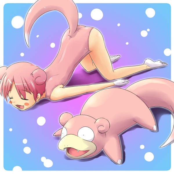 alternate_species duo eyes_closed female feral hair humanoidized pink_hair pokemorph raised_tail tail ranphafranboise nintendo pokemon animal_humanoid generation_1_pokemon humanoid marine pokemon_(species) pokemon_humanoid slowpoke 1:1 2010