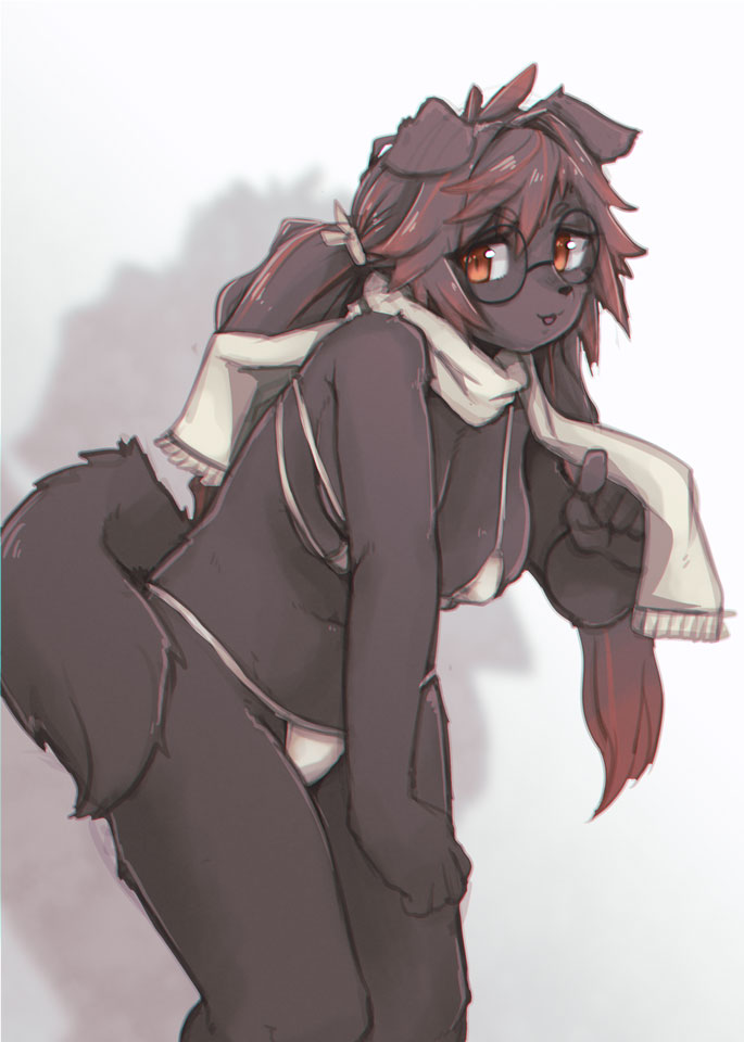 4_breasts 5_fingers accessory anthro big_breasts bikini biped black_nose breasts brown_body brown_fur brown_hair clothed clothing eyewear female female_anthro fingers floppy_ears fluffy fluffy_tail fur glasses hair hair_accessory kemono long_hair looking_at_viewer midriff monotone_body monotone_fur multi_breast multi_breast_bikini multicolored_hair navel orange_eyes orange_hair pigtails scarf simple_background skimpy solo standing string_bikini supernumerary_breasts swimwear tail two-piece_swimsuit two_tone_hair white_background white_bikini white_clothing white_swimwear hanadaiteol oinu-chan_(hanadaiteol) canid canine canis domestic_dog mammal