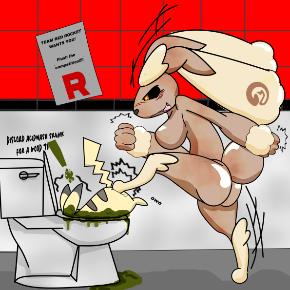 ambiguous_gender anthro anthro_on_feral bathroom bestiality big_dom_small_sub blush blush_lines brown_body brown_fur bully bullying buried buried_in_feces butt clogged_toilet colored_feces devious_grin dirty_swirlie dominant duo feces feces_covered feces_in_toilet feces_on_body feces_on_face feces_on_ground feet female female/ambiguous female_on_feral feral flush_vore foot_on_butt forced fur graffiti graffiti_on_wall green_feces motion_lines overflowing_toilet public_restroom pushed_down scatplay size_difference smaller_submissive stomped stomping swirlie toilet toilet_bowl unusual_feces yellow_body yellow_fur lust_angelo nintendo pokemon fan_character tulip_(kitokitokito) generation_1_pokemon generation_4_pokemon lopunny pikachu pokemon_(species) 1:1