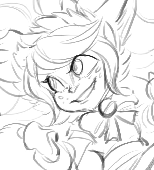 bell bow_tie clothing female fluffy_ears freckles gloves hair handwear holidays looking_back smile smirk solo te4moon_(artist) christmas league_of_legends riot_games tencent snow_fawn_poppy_(lol) animal_humanoid deer deer_humanoid faun humanoid mammal mammal_humanoid yordle monochrome sketch