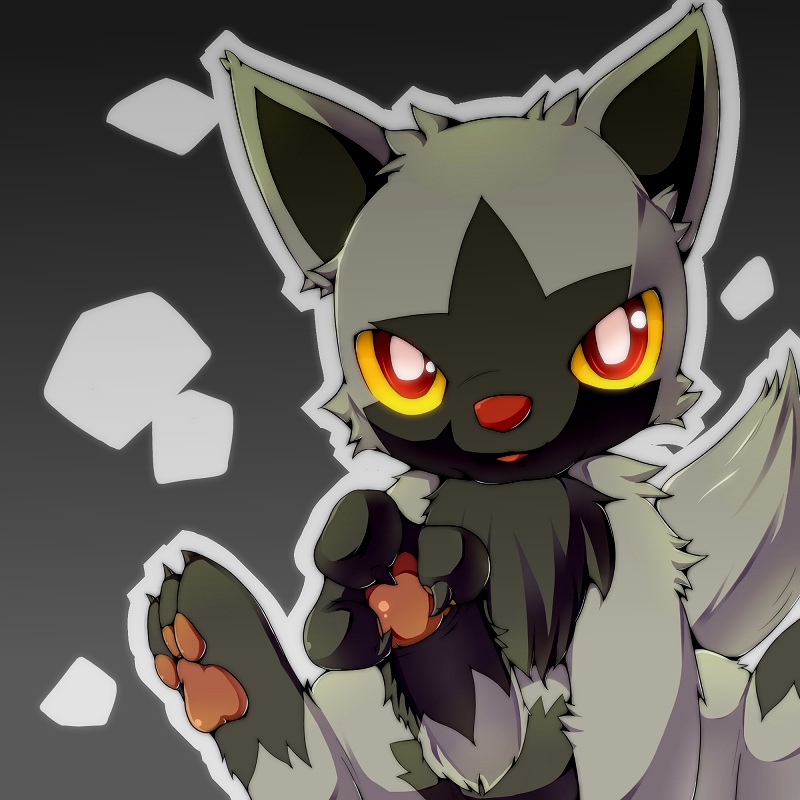 ambiguous_gender big_eyes daww feral fur grey_body grey_fur kemono paws red_eyes solo tail okunawa nintendo pokemon generation_3_pokemon mammal pokemon_(species) poochyena 1:1 digital_drawing_(artwork) digital_media_(artwork)