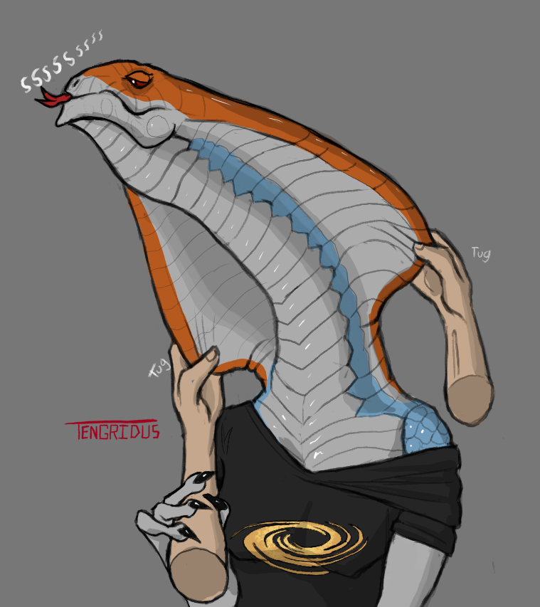 female firaxis neonate_viper snake_hood snake_hood_tugging solo tengridus x-com reptile scalie snake viper_(x-com)