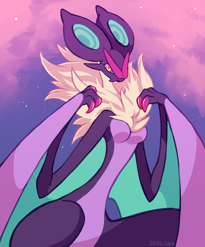 anthro big_ears breasts claws female fur looking_at_viewer neck_tuft solo tuft wings ground-lion nintendo pokemon zoi bat generation_6_pokemon mammal noivern pokemon_(species) 2016