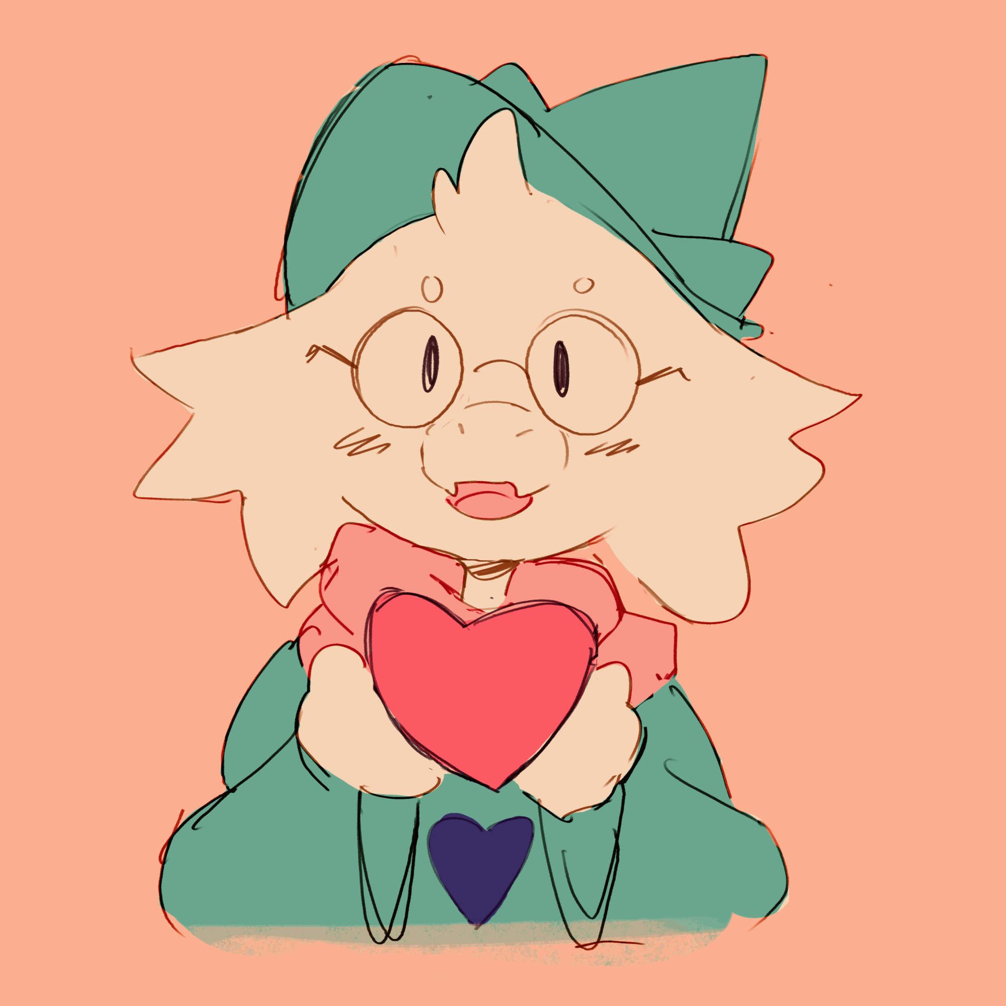 Art by aestheticden featuring the character Ralsei from Deltarune