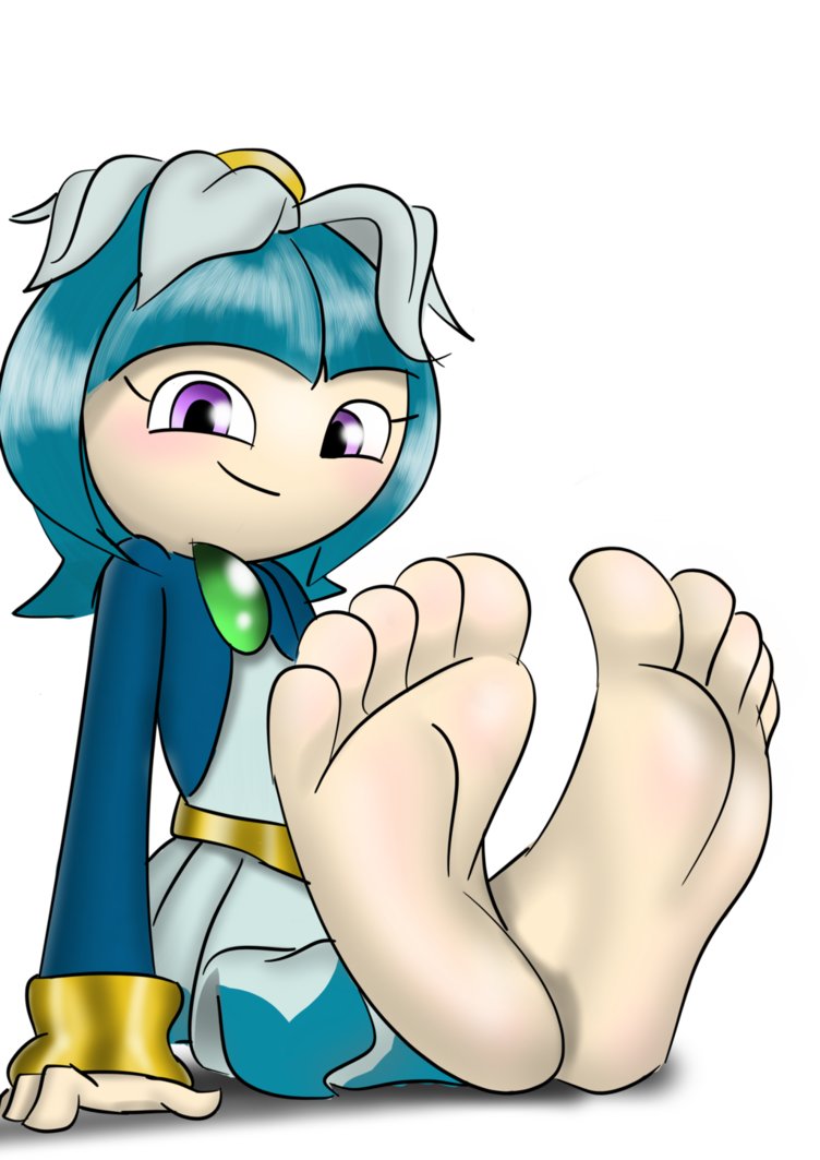 5_toes barefoot feet female foot_focus looking_at_viewer not_furry plant simple_background soles solo toes white_background dharmin1234 sega sonic_the_hedgehog_(series) sonic_x galaxina_the_seedrian alien elemental_creature flora_fauna humanoid seedrian