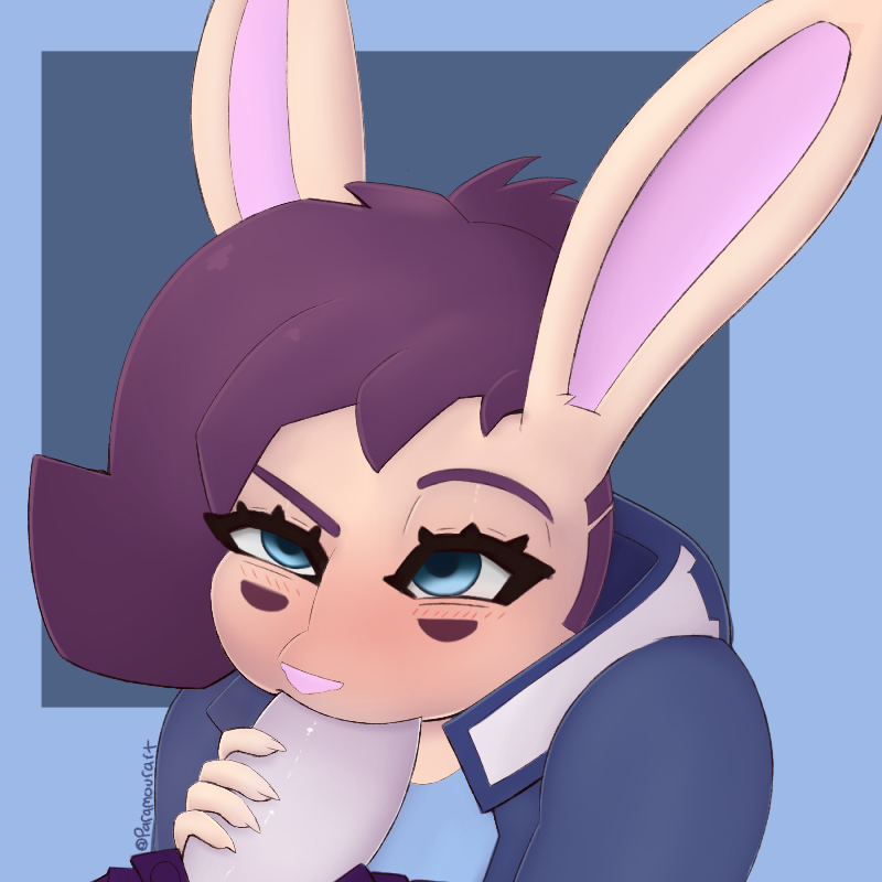 anthro big_ears blush clothed clothing duo fellatio femboy genitals handjob handjob_while_penetrating humanoid_genitalia jacket male male/male oral penile penis puffed_cheeks sex topwear paramour_(artist) jayce_(paramour) lagomorph leporid mammal rabbit 1:1