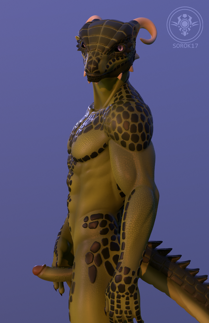 anthro erection genitals glans green_body green_scales horn humanoid_genitalia humanoid_penis looking_back male nude penis scales simple_background solo thigh_up white_eyes chromakoros bethesda_game_studios microsoft skyrim the_elder_scrolls derkeethus argonian scalie 2021 3d_(artwork) digital_media_(artwork)