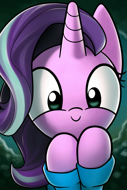 blurred_background clothing eyelashes female feral hair happy horn looking_at_viewer multicolored_hair shirt smile solo topwear two_tone_hair dori-to friendship_is_magic hasbro my_little_pony mythology starlight_glimmer_(mlp) equid equine mammal mythological_creature mythological_equine unicorn 2017 2:3 portrait reaction_image