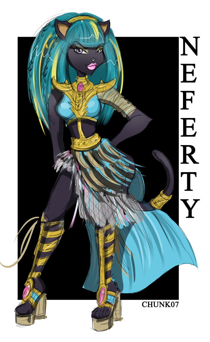 accessory anthro blue_hair female fusion hair hair_accessory hairband lips looking_at_viewer purple_eyes simple_background solo thick_lips chunk07 mattel monster_high catty_noir nefera_de_nile felid feline mammal were werecat werefelid werefeline alpha_channel