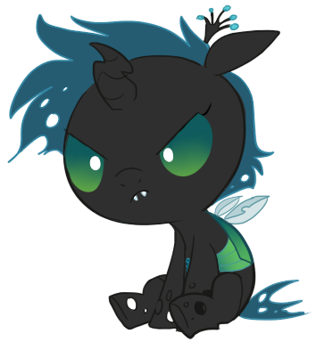 female feral green_eyes hair horn insect_wings simple_background solo transparent_background wings young young_feral elslowmo friendship_is_magic hasbro my_little_pony queen_chrysalis_(mlp) arthropod changeling alpha_channel low_res