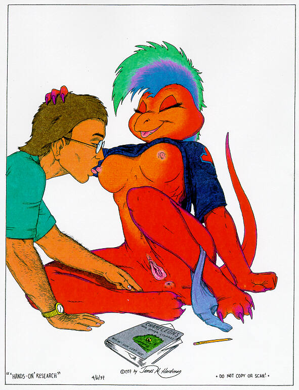 4_toes anthro anus barefoot book bottomless breasts claws clothed clothing clothing_around_one_leg duo eyes_closed eyewear feet female female_on_human genitals glasses human_on_anthro interspecies male male_on_anthro nude panties panties_around_one_leg panties_down partially_clothed pussy spread_toes tail text toes underwear underwear_around_one_leg underwear_down undressing james_m_hardiman desiree_(jmh) human lizard mammal reptile scalie 1997 english_text