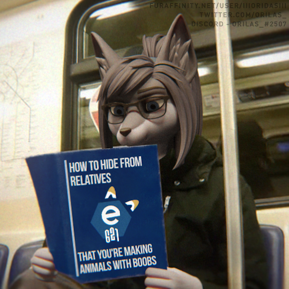 5_fingers anthro black_nose blue_eyes book clothed clothing eyewear female fingers fur glasses grey_body grey_fur hair holding_book holding_object humor inner_ear_fluff long_hair metro photo_background ponytail public_transportation rapid_transit reading sitting solo text tuft orilas e621 hilwu canid canine mammal 1:1 2021 3d_(artwork) blender_(artwork) digital_media_(artwork) english_text photography_(artwork)