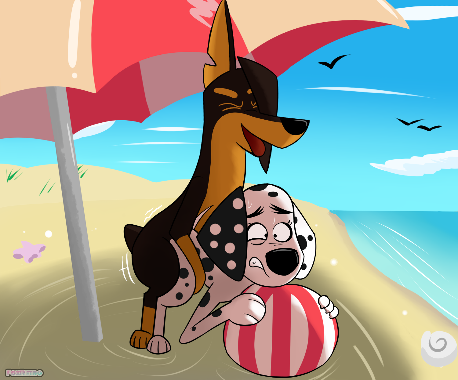 Dolly and Dylan in a moment of intense pleasure