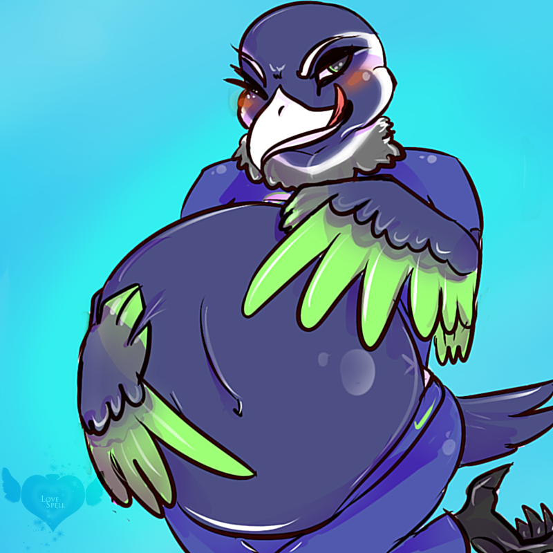 4_toes abdominal_bulge anisodactyl anthro anthro_pred avian_feet beak beak_lick belly big_belly black_claws blue_background blue_body blue_feathers blush bottomwear claws clothed clothing feather_hands feathered_wings feathers feet front_view furgonomics green_body green_eyes green_feathers grey_body grey_feathers hand_on_belly holding_belly jersey kneeling licking licking_lips licking_own_beak licking_own_lips looking_at_viewer male male_pred mascot multicolored_body multicolored_feathers navel one_eye_closed oral_vore pink_tongue scutes self_lick simple_background soft_vore solo tail tail_clothing tail_feathers talons toe_claws toes tongue tongue_out topwear vore white_beak white_body white_feathers wings wink lovespell nfl seattle_seahawks blitz_the_seahawk accipitriform avian bird osprey seahawk 1:1 2015 digital_media_(artwork) signature watermark