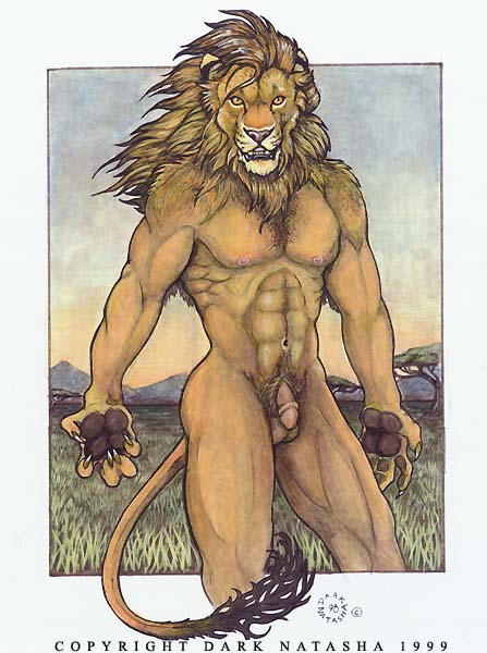 5_fingers abs anthro balls biceps biped border brown_balls brown_body brown_claws brown_fur brown_mane brown_tail circumcised circumcision_scar claws detailed_background fingers flaccid front_view fur genital_scar genitals glans grass humanoid_genitalia humanoid_penis looking_at_viewer male mane muscular muscular_anthro muscular_male navel nipples nude outside_border pecs penis pink_nipples pink_nose pink_penis plant pubes savanna scar serratus solo standing tail tail_tuft text tree tuft white_border dark_natasha felid lion mammal pantherine 1999 english_text portrait signature three-quarter_portrait traditional_media_(artwork)
