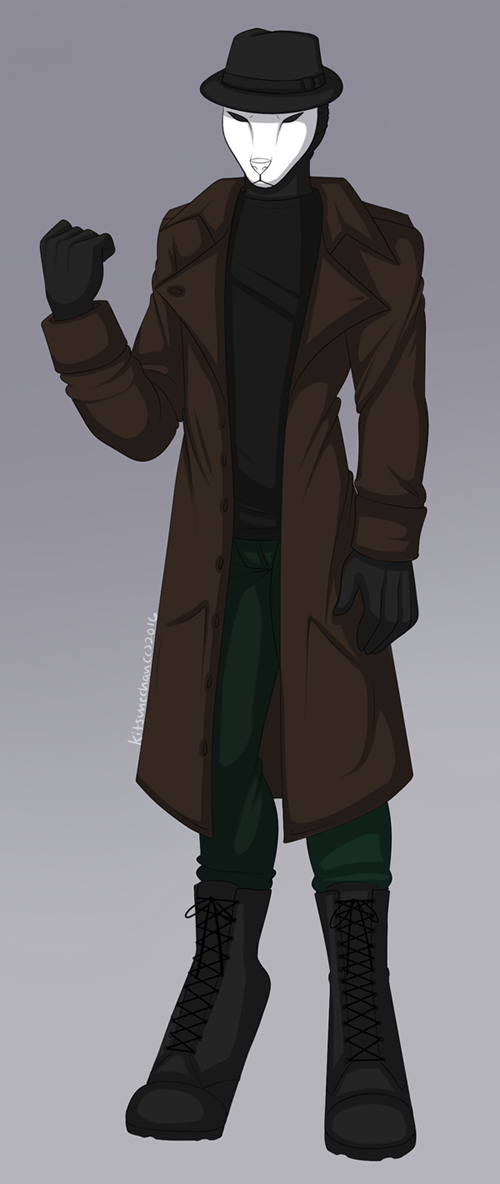 antagonist anthro clothed clothing duster_coat grey_background male mask simple_background solo standing villainous kitsunewaffles-chan disney zootopia zootopian anonymous_(blankflank6) fan_character unknown_species 2016 dated digital_media_(artwork) shaded