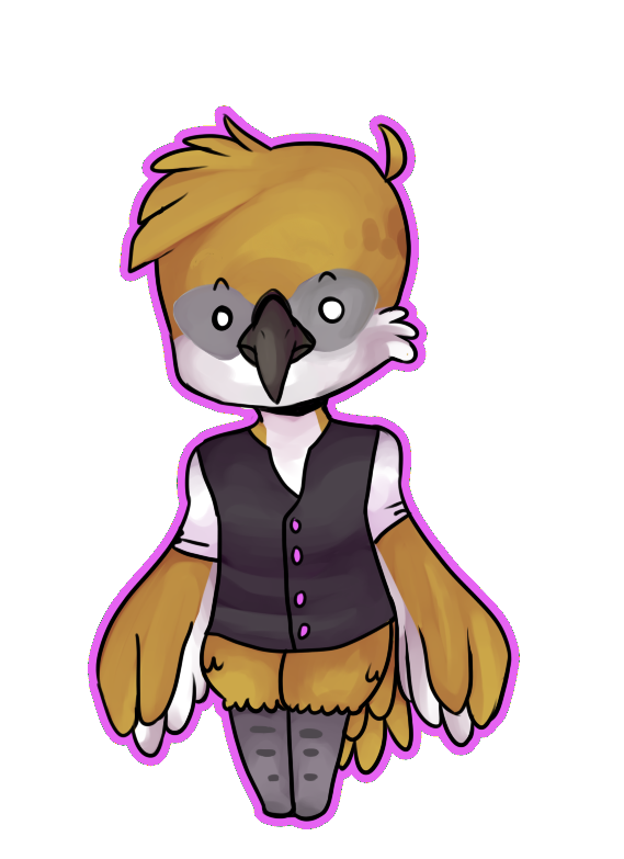 anthro beak black_beak bottomless brown_body brown_feathers chibi clothed clothing countershading feather_hair feathered_arms feathered_wings feathers grey_eyes male o_o pseudo_hair simple_background solo topwear transparent_background vest winged_hands wings kirarifox rao_shen accipitrid accipitriform avian bird eagle philippine_eagle 2013 alpha_channel digital_media_(artwork)