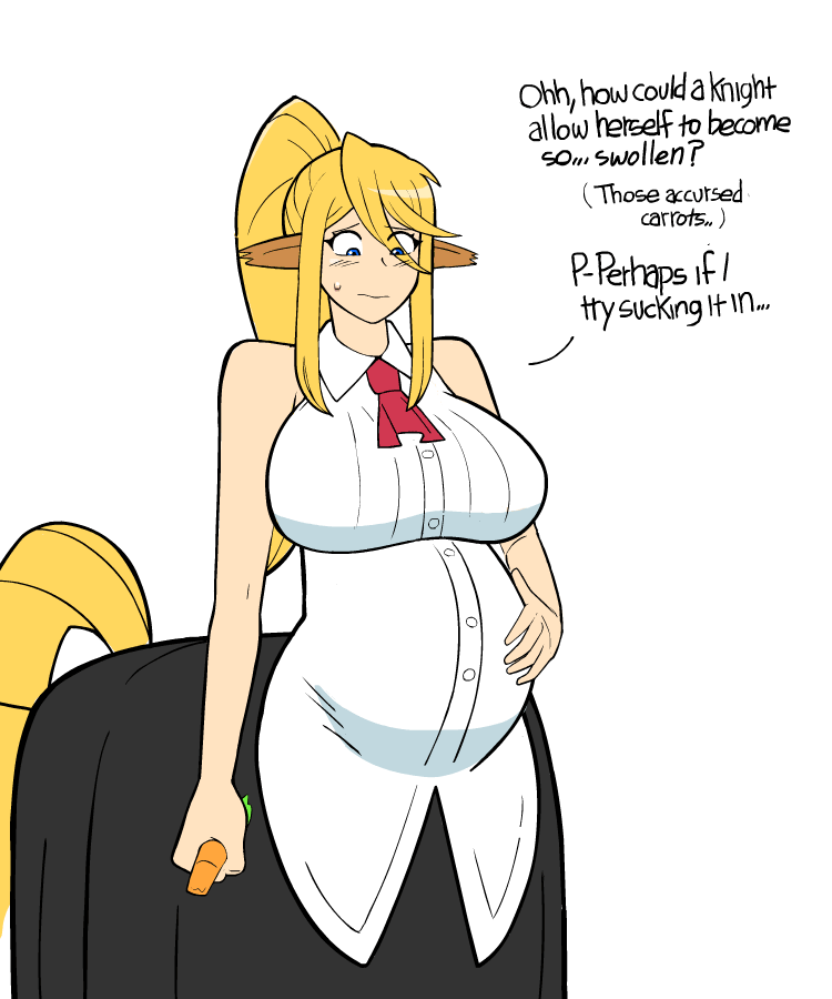 belly big_breasts blonde_hair bodily_fluids breasts carrot clothing female food hair monster_girl_(genre) overweight overweight_female plant shirt simple_background solo sweat sweatdrop tears text topwear vegetable white_background white_clothing white_shirt white_topwear lewdlemage european_mythology greek_mythology monster_musume mythology centorea_shianus_(monster_musume) centaur equid equid_taur humanoid_taur mammal mammal_taur taur 2019 5:6 animated short_playtime