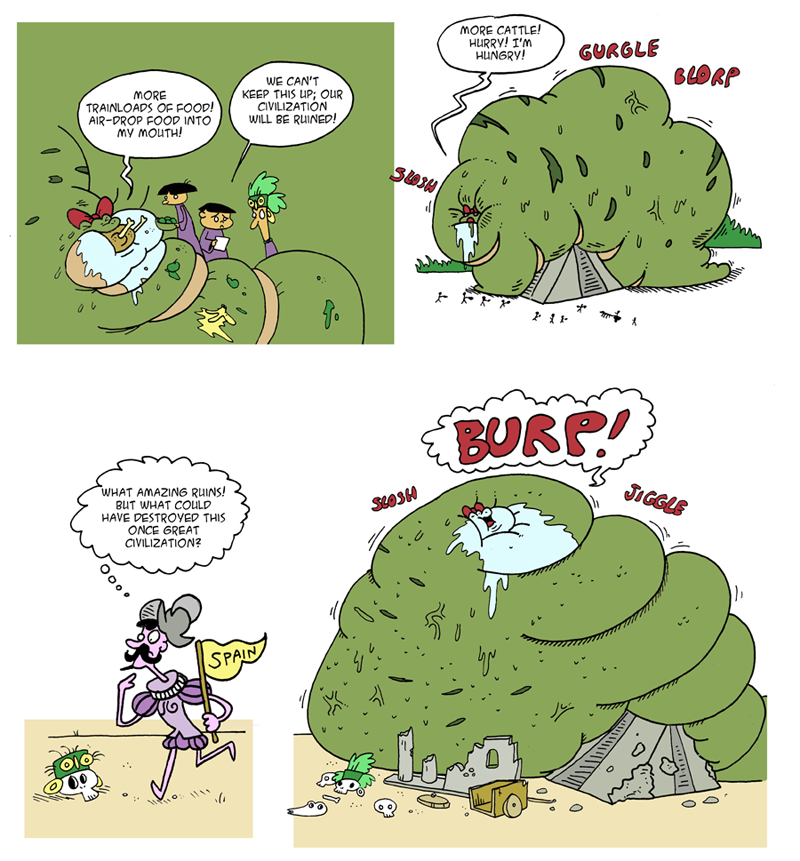 after_vore belly big_belly female female_pred feral green_body group huge_belly hyper hyper_belly morbidly_obese obese overweight simple_background text vore white_background agouti-rex human mammal reptile scalie snake 2012 comic english_text