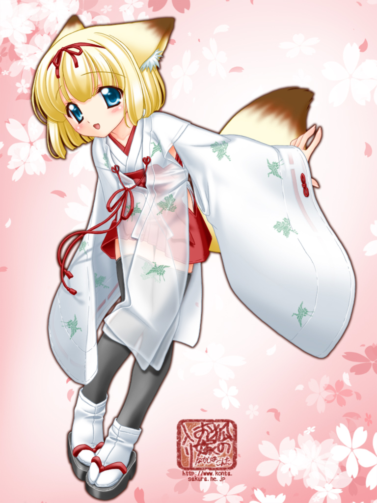 absolute_territory asian_clothing blonde_hair blue_eyes blush bottomwear clothed clothing east_asian_clothing female footwear fully_clothed hair hakama japanese_clothing kimono legwear red_bottomwear red_clothing red_hakama short_hair skirt socks solo tabi_socks tail thigh_highs translucent translucent_clothing zori nakajima_konta animal_humanoid canid canid_humanoid canine canine_humanoid fox fox_humanoid humanoid mammal mammal_humanoid 3:4 digital_media_(artwork)