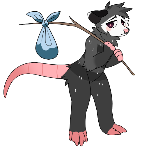 ambiguous_gender anthro claws ears_down fur looking_at_viewer neck_tuft pivoted_ears sad solo standing tail tuft fosbat fosbat_(fosbat) american_opossum mammal marsupial 1:1 alpha_channel