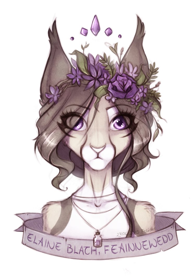 anthro big_ears big_eyes female flower hair markings plant purple_eyes purple_rose rose_(flower) short_hair solo felidre_(artist) felidre_(character) domestic_cat felid feline felis mammal 2015 portrait