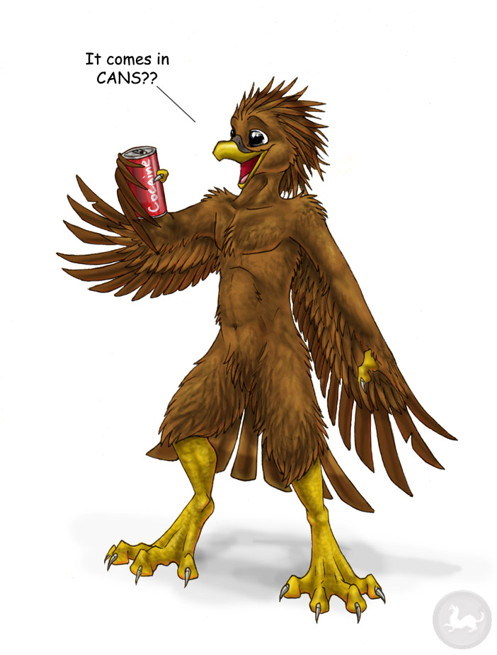 anthro beak black_eyes brown_body brown_feathers claws cocaine drugs excited feathered_wings feathers humor male navel nude open_mouth simple_background solo white_background wings sabretoothed_ermine reo_(reoeagle) accipitrid accipitriform avian bird eagle golden_eagle true_eagle